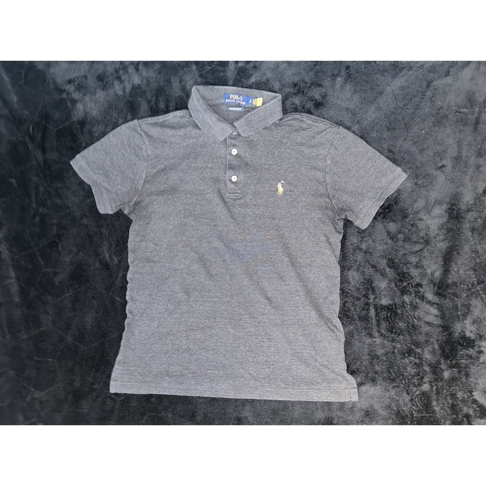 Polo Ralph Lauren Men’s Black Custom Slim Fit Polo Shirt Size Small Flesh Pony